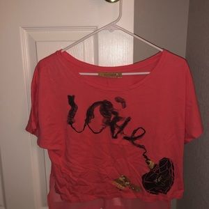 Vera wang pink crop top $12